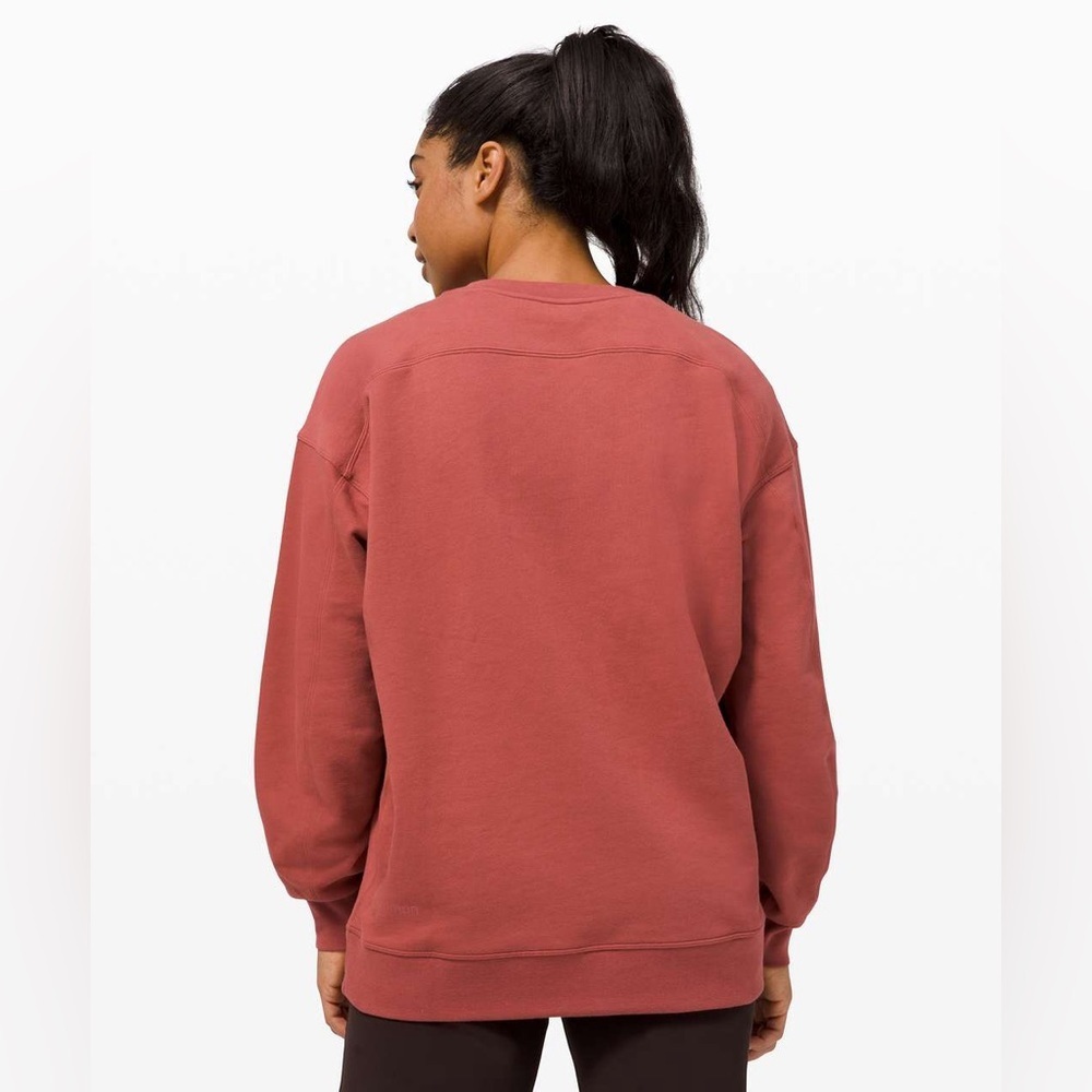 Lululemon Perfectly Oversized Crew Soft Cranberry - Picture 2 of 7